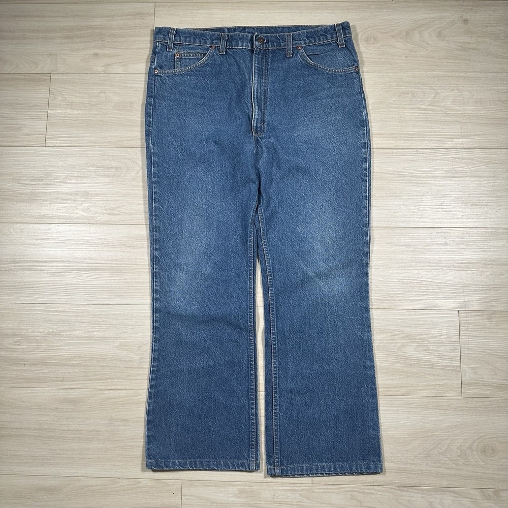 Vtg Levi's 517 Jeans Men 38x30 Orange‎ Tab Flare Boot Cut 90s Made In USA Cowboy